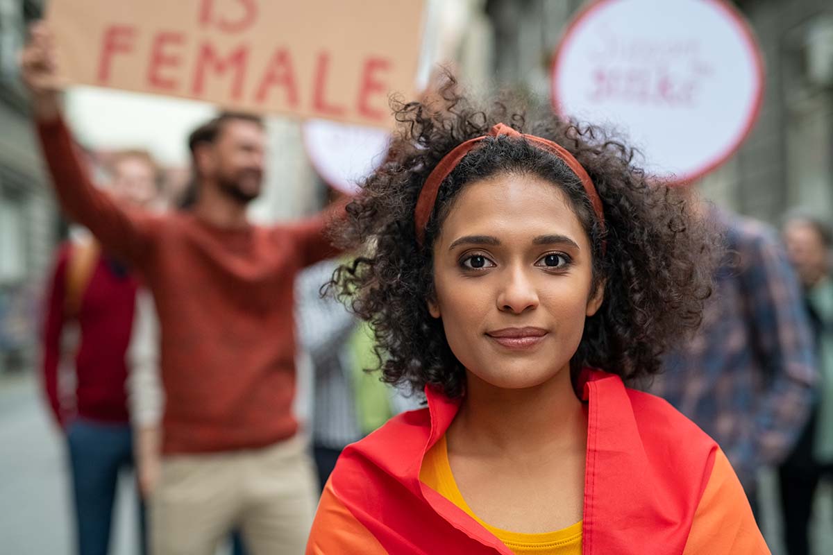 Female Protesting