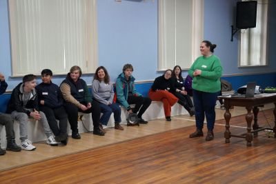 YW volunteers working during an interactive workshop